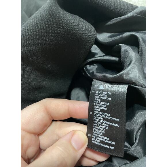 H&M Black knee length Sheath Dress Women's Size 8 Zipper design detail - lined! - Picture 7 of 8